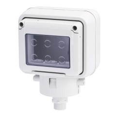 Contenitore per apparecchi System stagno 3 posti fissaggio testa palo IP55 GEWISS GW27056