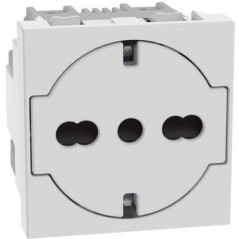 Presa flat Schuko Standard P40 2 moduli bianca MatixGO BTICINO JW4140A16F