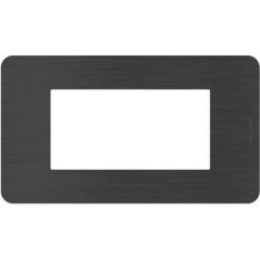 Placca Effects 4 moduli Black Nick MatixGO BTICINO JA4804EN