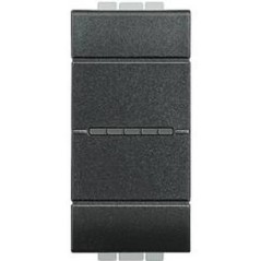 LivingLight Pulsante Assiale 10A 1P Antracite BTICINO L4055N