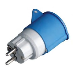 Adattatore industriale Spina Schuko 16A presa CEE 2P+T 16A ECOVA 20555