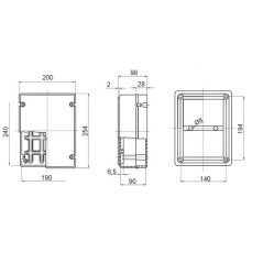Cassetta esterna a parete liscia IP55 240x190x90 GEWISS GW44208