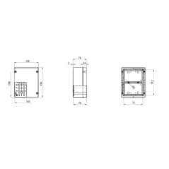 Cassetta esterna a parete liscia IP55 150x110x70 GEWISS GW44236