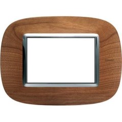AXOLUTE PLACCA 3 MODULI LEGNO CILIEGIO BTICINO HB4803LCA