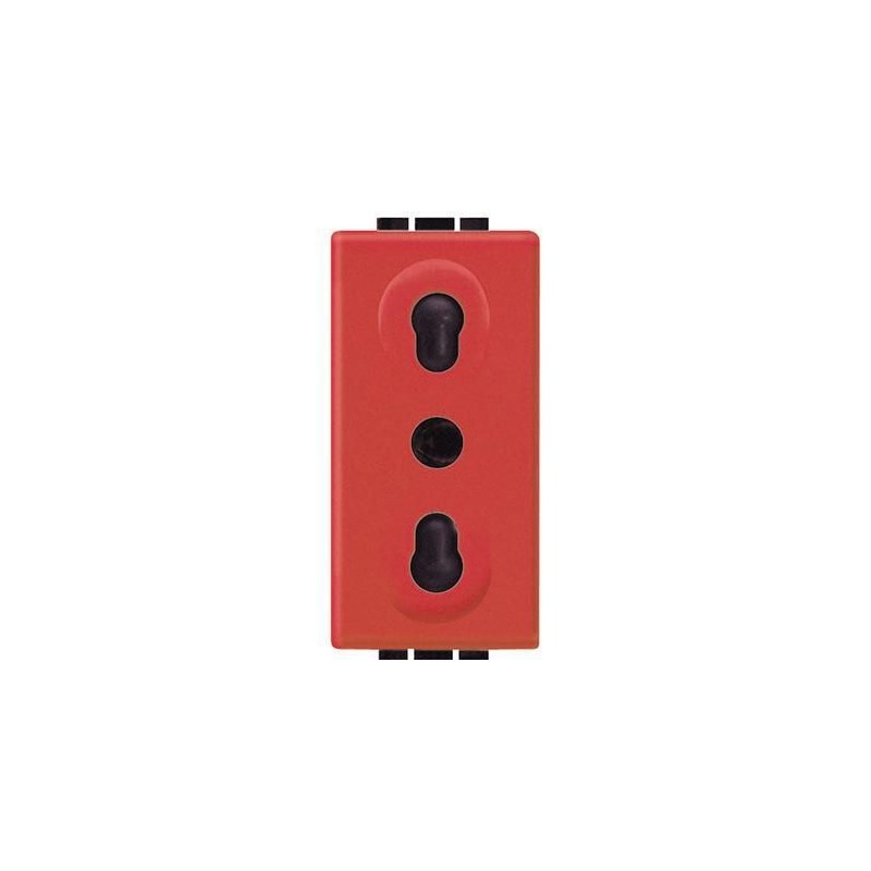 Livinglight presa bipasso rossa BTICINO L4180R Livinglight presa bipasso rossa BTICINO L4180R