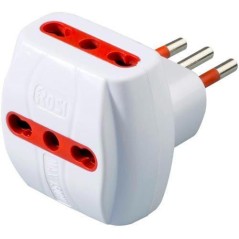 Adattatore Triplo 10A con Limitatore di Corrente Autoripristinabile 3 Prese 10/16A ROSI RS78041T Adattatore Triplo 10A con Limitatore di Corrente Autoripristinabile 3 Prese 10/16A ROSI RS78041T