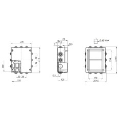 Cassetta esterna con gommini IP55 300x220x120 GEWISS GW44009