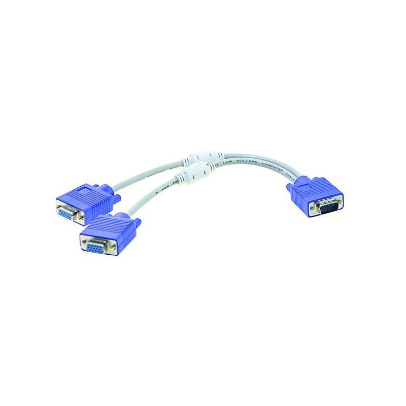 CAVO ADATTATORE 1 SPINA SVGA 2 PRESE SVGA LIFE 38.0012505 CAVO ADATTATORE 1 SPINA SVGA 2 PRESE SVGA LIFE 38.0012505