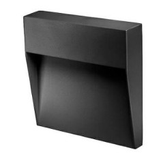 Segnapasso a LED Quadrato in Alluminio e Policarbonato Antracite 3W IP65 BOT LIGHTING BILBAO3GQ