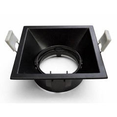 Faretto da Incasso Quadrato Orientabile 230V Nero LAMPO DIKORQRNESL Faretto da Incasso Quadrato Orientabile 230V Nero LAMPO DIKORQRNESL
