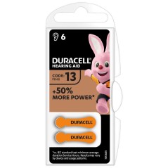6 BATTERIE ACUSTICHE DURACELL FORMATO 13