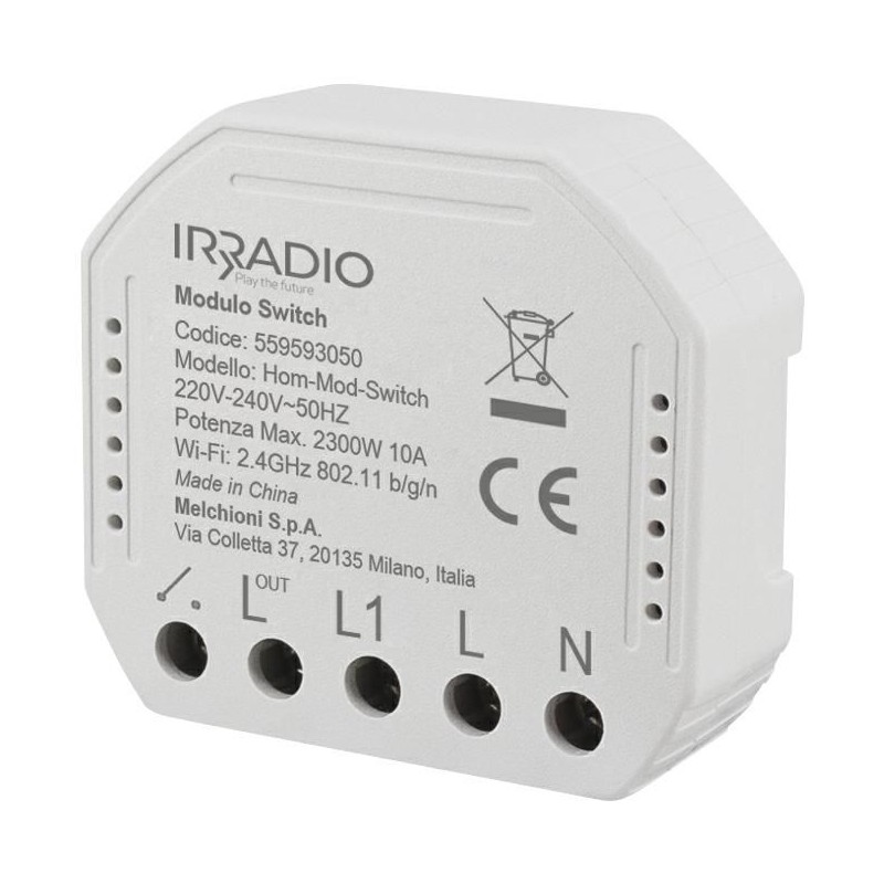 Modulo Switch HOM-IO 2300W Domotica MELCHIONI 559593050 Modulo Switch HOM-IO 2300W Domotica MELCHIONI 559593050