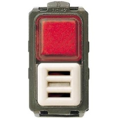 Magic Ronzatore e portalampada Rosso 24V AC BTICINO 5065R Magic Ronzatore e portalampada Rosso 24V AC BTICINO 5065R