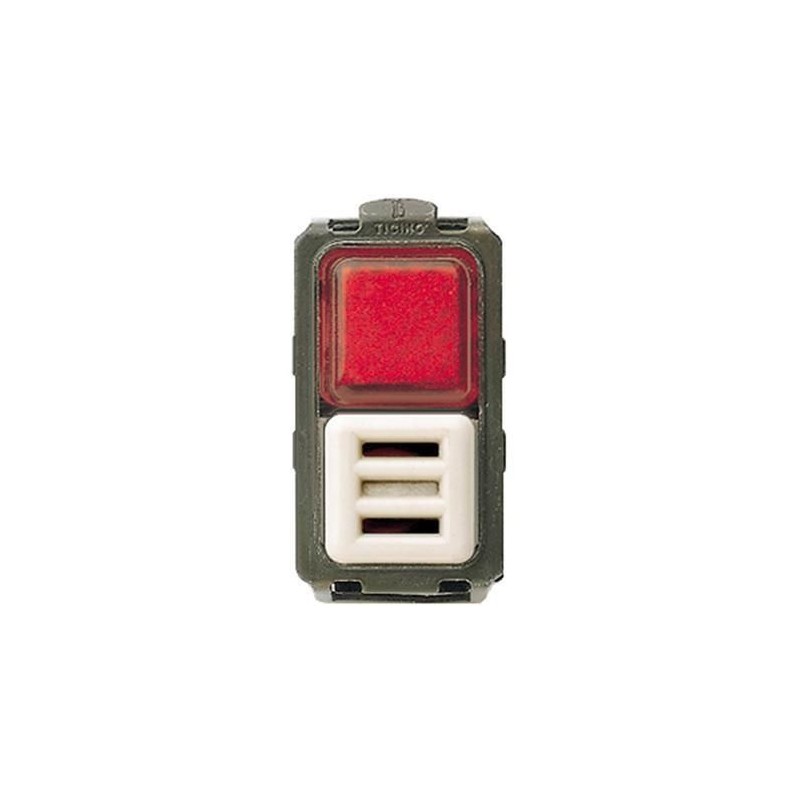 Magic Ronzatore e portalampada Rosso 24V AC BTICINO 5065R Magic Ronzatore e portalampada Rosso 24V AC BTICINO 5065R