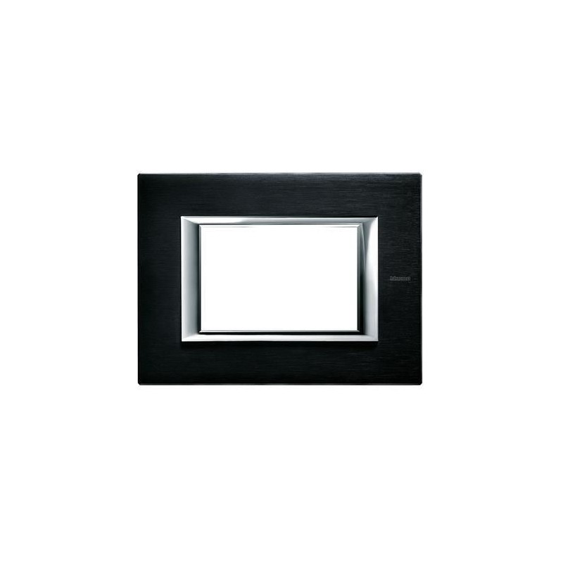 Axolute Placca 3 Moduli Antracite Spazzolata BTICINO HA4803XS