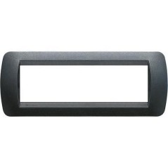 Living International placca 7 moduli Acciaio scuro BTICINO L4807PA