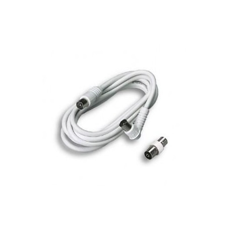 CAVO TV 2 METRI DIAMETRO 9,5MM MASCHIO/MASCHIO 90° BIANCO